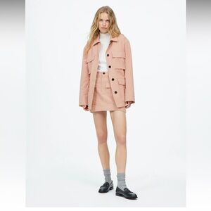 Madewell Womens $298 Flap Pocket Field Jacket Pale Blush Size XS NT117 NEW